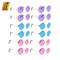 Skeleteen Tinted Round Hippie Glasses Pink Purple and Blue 60's Style Hipster Circle Sunglasses 12 Pairs